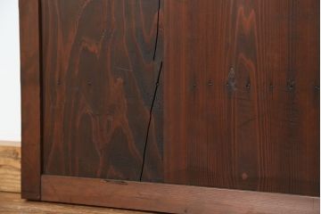 ★大正ロマン　古い木の使い込まれた舞良戸2枚セット(建具/引き戸)