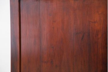 ★古民具・骨董　古民家再生にも最適!使い込まれた格子帯戸2枚セット(建具/引き戸)
