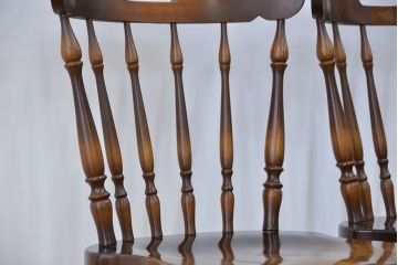 中古　飛騨産業　キツツキマーク　ダイニングチェア2脚セット(イス/椅子)
