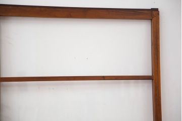 アンティーク　古い木のシンプルなガラス引き戸4枚セット(ガラス戸)(建具)