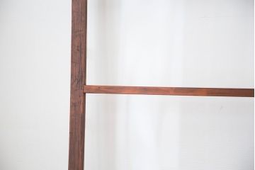 アンティーク　古い木のシンプルなガラス引き戸4枚セット(ガラス戸)(建具)