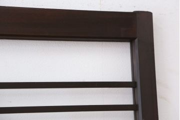 古民具・骨董　古い木の味わいあるモールガラス引き戸2枚セット(ガラス戸)