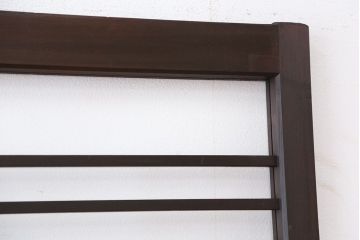 古民具・骨董　古い木の味わいあるモールガラス引き戸2枚セット(ガラス戸)