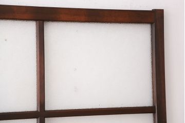 アンティーク　古い木のシンプルなダイヤガラス引き戸2枚セット(ガラス戸)
