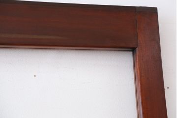 古民具・骨董　希少!細身で背の高い使い込まれた味のある腰板欅ガラス引き戸(ガラス戸/建具)