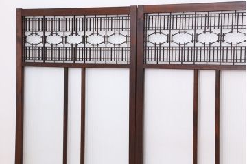 古民具・骨董　上質な組子ガラス引き戸4枚セット(建具/ガラス戸)
