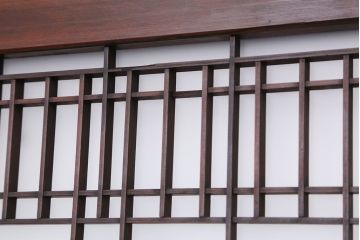 古民具・骨董　上質な組子ガラス引き戸4枚セット(建具/ガラス戸)