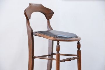アンティーク家具　イギリスアンティーク　合皮座面ハイチェア(カウンターチェア/椅子/イス)