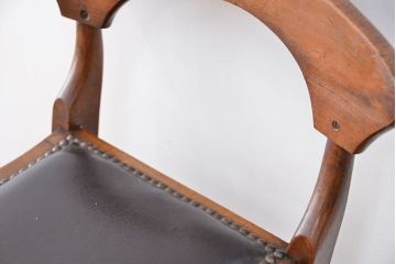 アンティーク家具　イギリスアンティーク　合皮座面ハイチェア(カウンターチェア/椅子/イス)