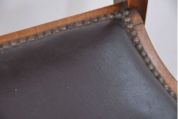 アンティーク家具　イギリスアンティーク　合皮座面ハイチェア(カウンターチェア/椅子/イス)