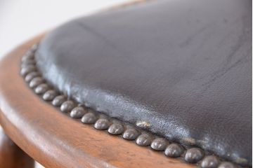アンティーク家具　イギリスアンティーク　合皮座面ハイチェア(カウンターチェア/椅子/イス)