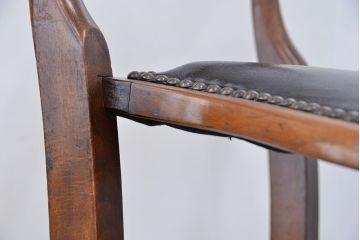 アンティーク家具　イギリスアンティーク　合皮座面ハイチェア(カウンターチェア/椅子/イス)