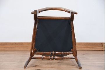 アンティーク家具　イギリスアンティーク　合皮座面ハイチェア(カウンターチェア/椅子/イス)