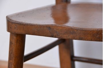アンティーク家具　イギリスアンティーク　古い木の小さめかわいいアンティークチャイルドチェア、キッズチェア1脚(イス/子供用椅子)