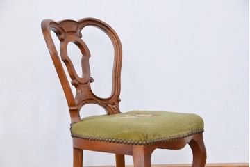アンティーク家具　イギリスアンティーク　ゴブラン織り座面のかわいいチャイルドチェア(イス/椅子)(キッズチェア)