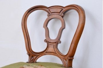アンティーク家具　イギリスアンティーク　ゴブラン織り座面のかわいいチャイルドチェア(イス/椅子)(キッズチェア)