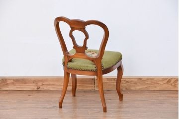 アンティーク家具　イギリスアンティーク　ゴブラン織り座面のかわいいチャイルドチェア(イス/椅子)(キッズチェア)