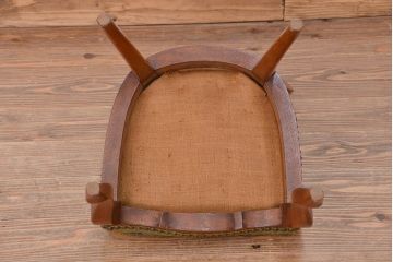 アンティーク家具　イギリスアンティーク　ゴブラン織り座面のかわいいチャイルドチェア(イス/椅子)(キッズチェア)