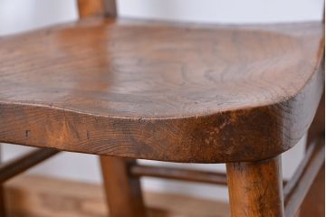 アンティーク家具　イギリスアンティーク　古い木の小さめかわいいアンティークチャイルドチェア、キッズチェア2脚セット(イス/子供用椅子)