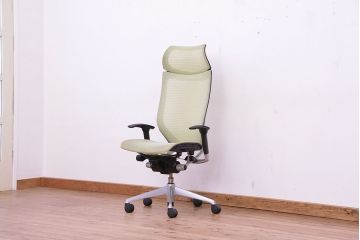 ★中古　オカムラハイバックバロンチェア(岡村製作所/オフィスチェア)