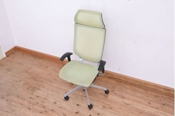 ★中古　オカムラハイバックバロンチェア(岡村製作所/オフィスチェア)