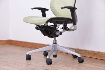 ★中古　オカムラハイバックバロンチェア(岡村製作所/オフィスチェア)