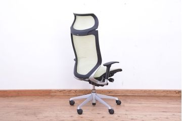 ★中古　オカムラハイバックバロンチェア(岡村製作所/オフィスチェア)