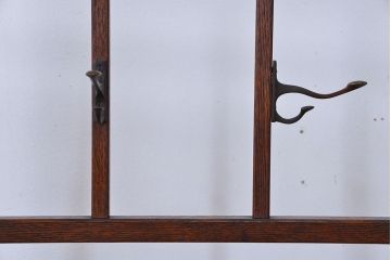 アンティーク雑貨　古民具・骨董　古いタモ材のフックのついた衣桁