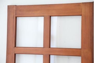アンティーク　レトロなデザインのガラス戸2枚セット(建具)(引き戸)