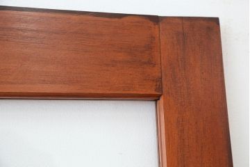 アンティーク　レトロなデザインのガラス戸2枚セット(建具)(引き戸)