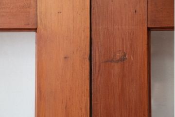 アンティーク　レトロなデザインのガラス戸2枚セット(建具)(引き戸)