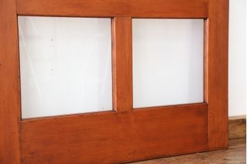 アンティーク　レトロなデザインのガラス戸2枚セット(建具)(引き戸)