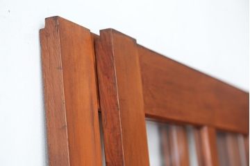 アンティーク　レトロなデザインのガラス戸2枚セット(建具)(引き戸)