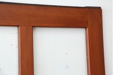 アンティーク　レトロなデザインのガラス戸2枚セット(建具)(引き戸)