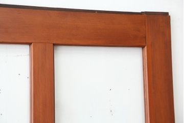 アンティーク　レトロなデザインのガラス戸2枚セット(建具)(引き戸)