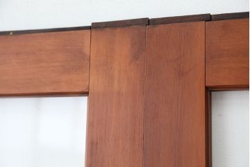アンティーク　レトロなデザインのガラス戸2枚セット(建具)(引き戸)