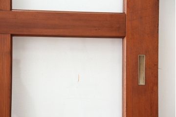 アンティーク　レトロなデザインのガラス戸2枚セット(建具)(引き戸)