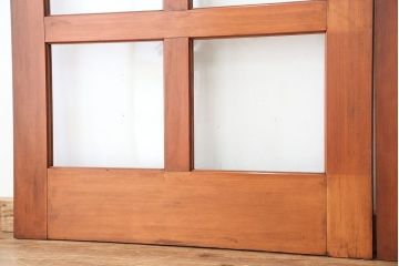 アンティーク　レトロなデザインのガラス戸2枚セット(建具)(引き戸)