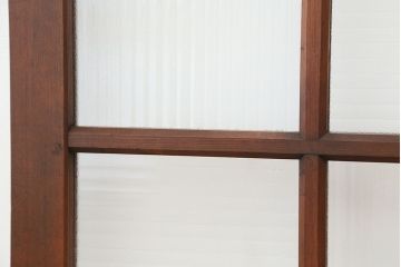 ★アンティーク　珍しいデザインの銀モールガラス引き戸2枚セット(ガラス戸/建具)