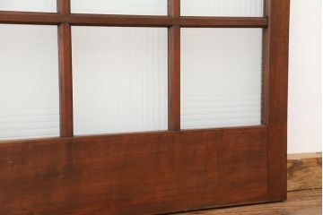★アンティーク　珍しいデザインの銀モールガラス引き戸2枚セット(ガラス戸/建具)