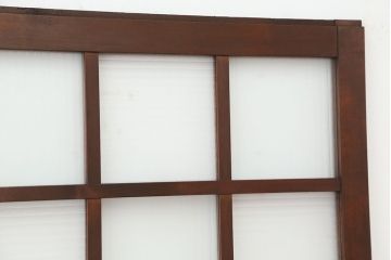 ★アンティーク　珍しいデザインの銀モールガラス引き戸2枚セット(ガラス戸/建具)