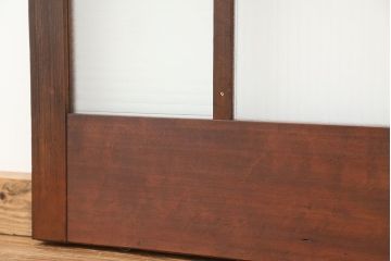 ★アンティーク　珍しいデザインの銀モールガラス引き戸2枚セット(ガラス戸/建具)