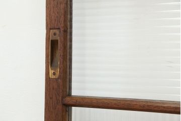★アンティーク　珍しいデザインのモールガラス引き戸2枚セット(ガラス戸/建具)