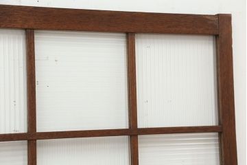 ★アンティーク　珍しいデザインのモールガラス引き戸2枚セット(ガラス戸/建具)