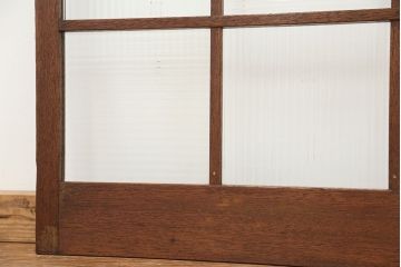 ★アンティーク　珍しいデザインのモールガラス引き戸2枚セット(ガラス戸/建具)