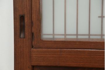 古民具・骨董　総欅　特別注文造り　上質な組子帯戸3枚セット(ガラス帯戸)