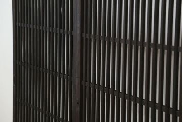 ★古民具・骨董　使い込まれた荒格子戸2枚セット(建具)