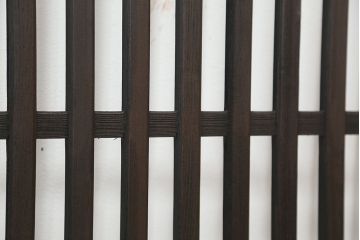 ★古民具・骨董　使い込まれた荒格子戸2枚セット(建具)