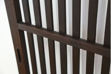 ★古民具・骨董　使い込まれた荒格子戸2枚セット(建具)