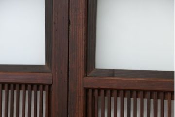 アンティーク　裏障子付き時代格子3枚セット
